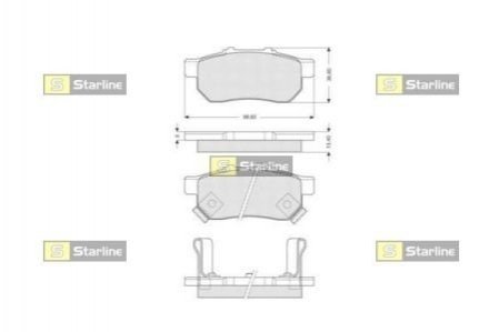 Тормозные колодки дисковые STARLINE BD S149