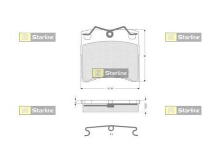 Тормозные колодки дисковые STARLINE BD S236