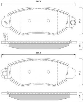 Тормозные колодки дисковые STARLINE BD S244 (фото 1)