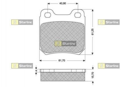Тормозные колодки дисковые STARLINE BD S276 (фото 1)
