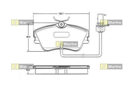 Тормозные колодки дисковые STARLINE BD S288 (фото 1)