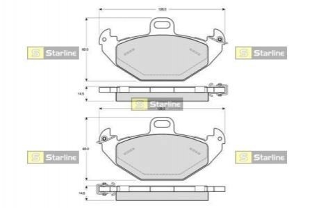 Тормозные колодки дисковые STARLINE BD S299 (фото 1)