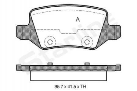 Тормозные колодки дисковые STARLINE BD S302