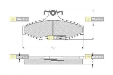 Тормозные колодки дисковые STARLINE BD S310