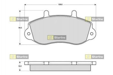 Гальмівні колодки дискові STARLINE BD S315 (фото 1)