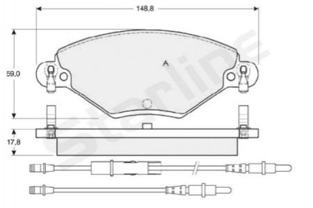 Гальмівні колодки дискові STARLINE BD S341 (фото 1)