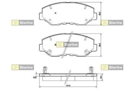 Тормозные колодки дисковые STARLINE BD S356