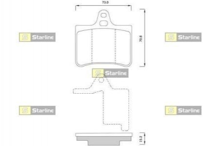 Тормозные колодки дисковые STARLINE BD S358