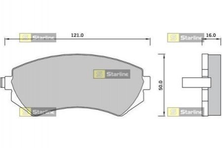 Комплект гальмівних колодок STARLINE BDS392