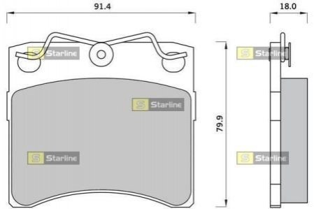 Тормозные колодки дисковые STARLINE BD S398