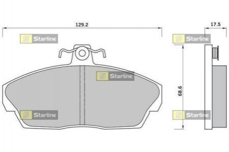 Тормозные колодки дисковые STARLINE BD S416 (фото 1)