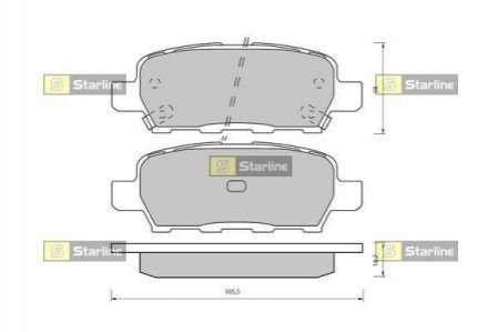 Тормозные колодки дисковые STARLINE BD S418 (фото 1)