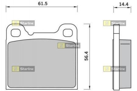 Гальмівні колодки дискові STARLINE BD S420 (фото 1)