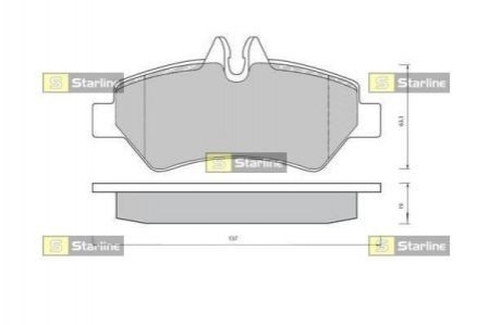 Тормозные колодки дисковые STARLINE BD S423 (фото 1)