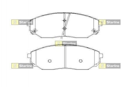 Тормозные колодки дисковые STARLINE BD S448 (фото 1)