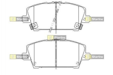 Гальмівні колодки дискові STARLINE BD S485 (фото 1)