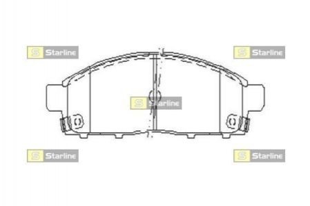 Тормозные колодки дисковые STARLINE BD S518