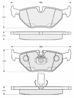 Гальмівні колодки дискові STARLINE BD S819P (фото 1)