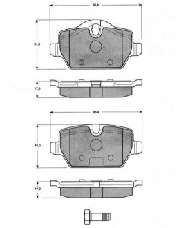 Гальмівні колодки, дискове гальмо (набір) STARLINE BDS835P