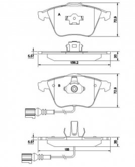 Гальмівні колодки дискові STARLINE BD S837P (фото 1)