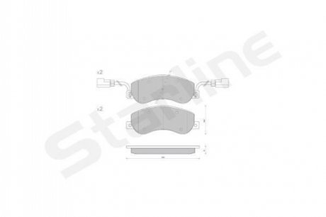 Тормозные колодки дисковые STARLINE BD S848P (фото 1)