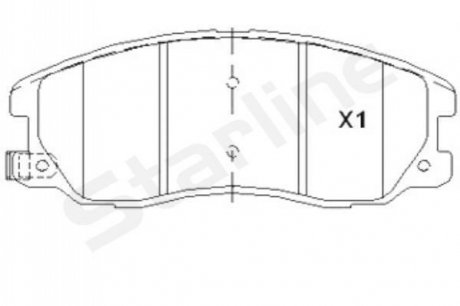 Тормозные колодки дисковые STARLINE BD S852P (фото 1)