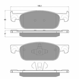 Тормозные колодки дисковые STARLINE BD S973 (фото 1)