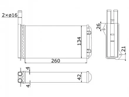 Радіатор пічки STARLINE FD6154 Купити в Україні