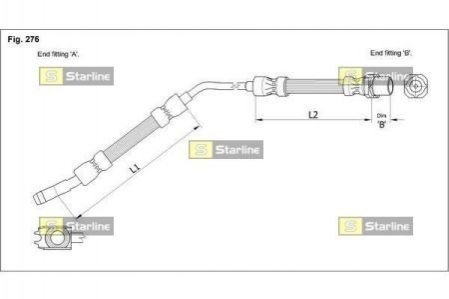 Шланг торомозной STARLINE HA E.1219 (фото 1)