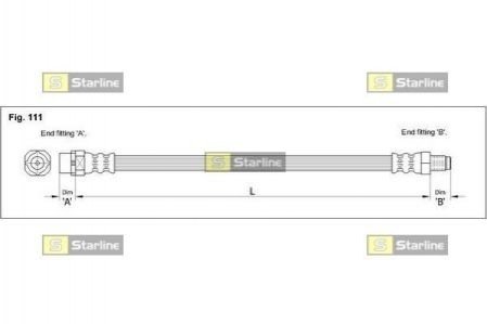 Тормозной шланг STARLINE HA E.1221