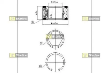 Підшипник ступиці Starline sets STARLINE LO 01326 Купити в Україні
