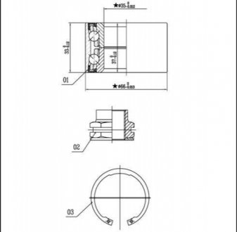 Подшипник колесный STARLINE LO 01401