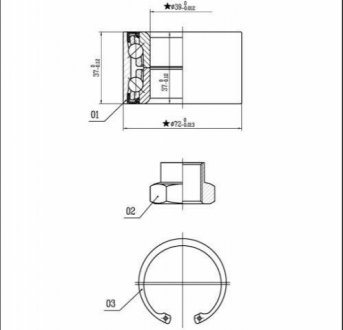 Подшипник колесный STARLINE LO 01432