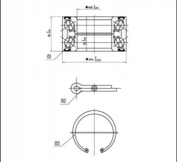 Подшипник колесный STARLINE LO 03410