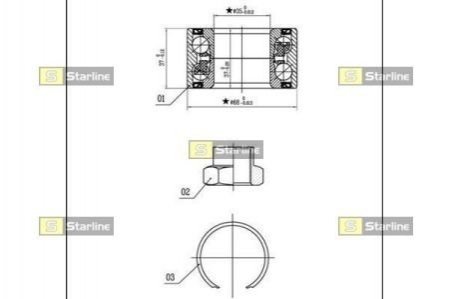 Подшипник колесный STARLINE LO 03441