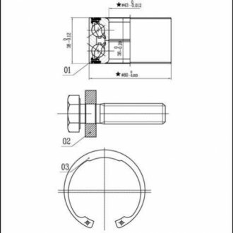 Подшипник колесный STARLINE LO 03449