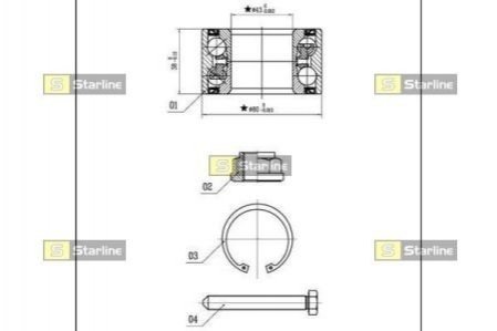 Подшипник колесный STARLINE LO 03450