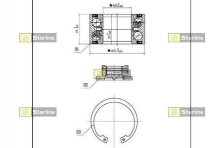 Подшипник колесный STARLINE LO 03530