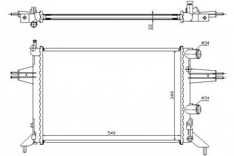 Радиатор охлаждения STARLINE OL2257