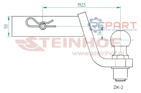 Гак причіпної системи STEINHOF STZK2
