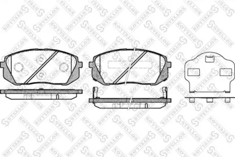 Комплект гальмівних колодок (передніх) Hyundai i40/ix35/Kia Sportage 10 STELLOX 002010SX Купити в Україні