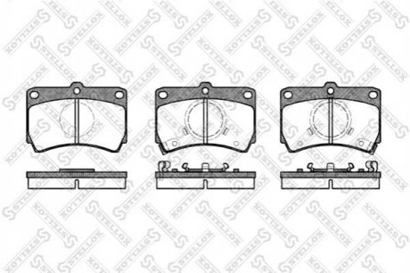 Гальмівні колодки, дискове гальмо (набір) STELLOX 223012SX (фото 1)