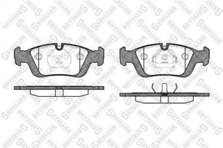 Гальмівні колодки, дискове гальмо (набір) STELLOX 395000BSX (фото 1)