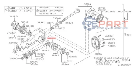 Кільце ущільн. SUBARU 806992020