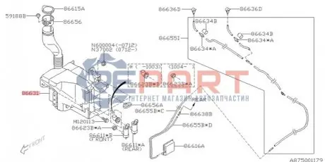 Бачок омывателя SUBARU 86631SC000 Купить в Украине