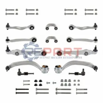Комплект важелів підвіски (передньої) Audi A4/A6/Skoda SuperB/VW Passat B5 94-08 (з болтами) SWAG 30921502