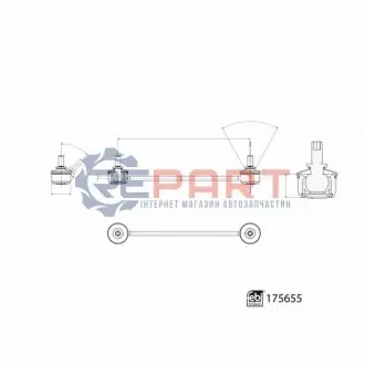 Тяга стабілізатора (переднього) (L) Tesla Model S 12- SWAG 33103003 Купити в Україні