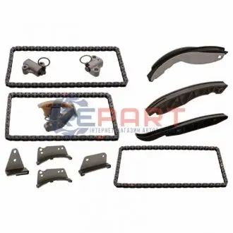Комплект ГРМ (ланцюг + елементи) HYUNDAI H-1, H-1 / STAREX, H-1 CARGO, H-1 TRAVEL, H100, H350 KIA K2500, SORENTO I 2.5D 07.01 SWAG 91100140 Купити в Україні