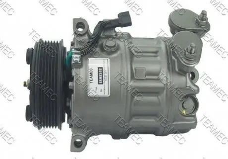 Компресор кондиціонера (відновлений) VOLVO C30, S40 II, S60 II, V40, V50, V60 I FORD C-MAX II, FOCUS III, GALAXY II, GRAND C-MAX, MONDEO IV, S-MAX MAZDA 3, 5 1.6D 01.10 TEAMEC 8608598