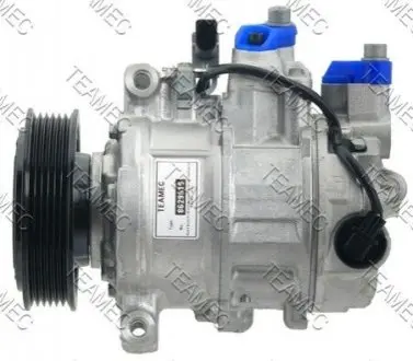 Компресор кондиціонера (відновлений) AUDI A4 B6 2.4/3.0/4.2 11.00-12.05 TEAMEC 8629619